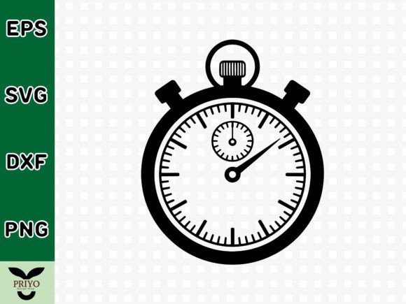 Analog Stopwatch Silhouette