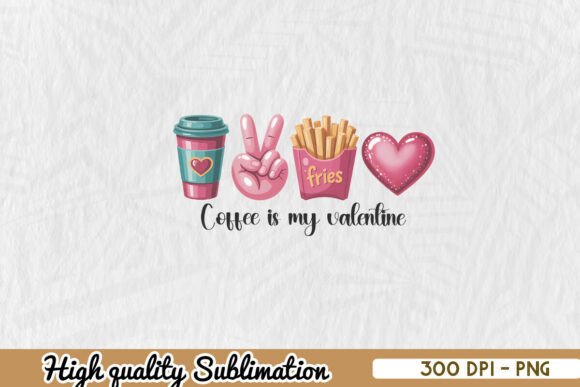 Coffee Is My Valentine’s Day PNG