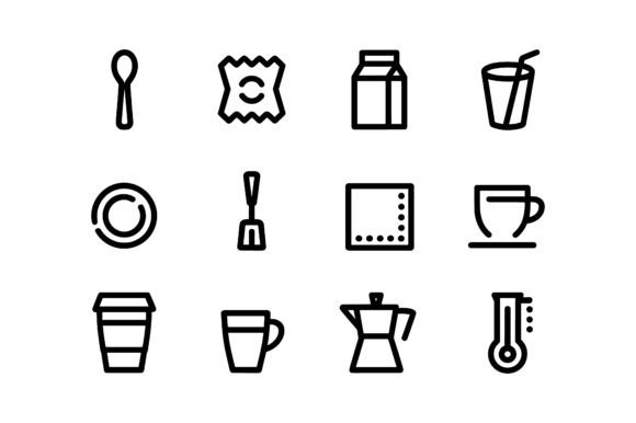 Coffee Snack Kitchen Vector Silhouette