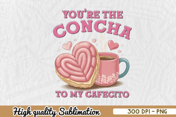 Concha and Cafecito Lovers PNG