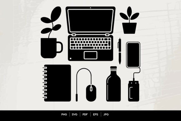 Home Office Essentials Silhouette Set