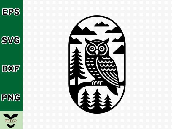 Majestic Owl Perched on Branch in Forest