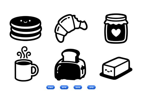 Retro Breakfast Icon Pack