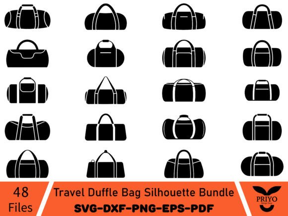 Travel Duffle Bag Silhouette Bundle