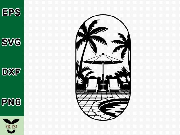 Tropical Resort Swimming Pool in Oval
