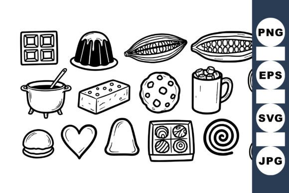 Vintage Chocolate Candy Clipart Set