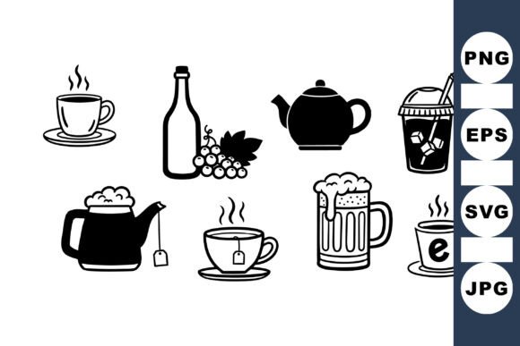 Vintage Coffee Shop Clipart Set